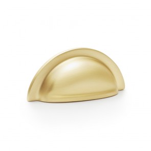 Alexander & Wilks Bardom Ridged Cup Handle - Satin Brass
