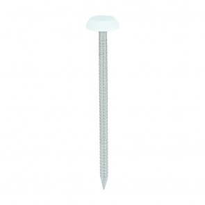 65mm Polymer Head Nails White Large Head (100)