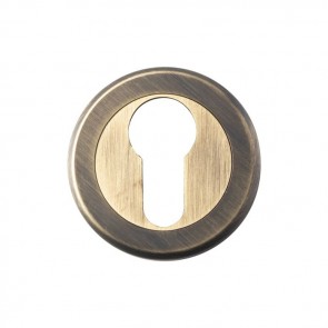 Serozzetta Euro Profile Escutcheon - Antique Brass