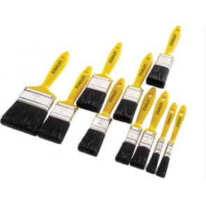Stanley Hobby Brush Set of 10 (12x2, 25x2, 38x3, 50x2 & 75)