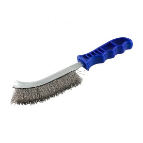 Wire Scratch Brush Stainless Steel Blue Handle