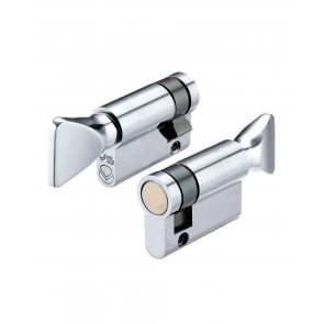 40/10 Thumbturn Half Euro Cylinder - Polished Chrome