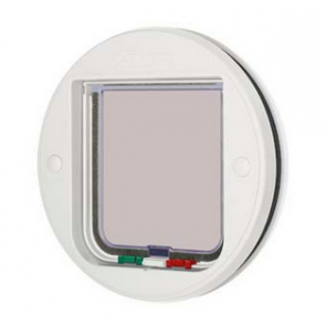 Locking Cat Flap for Glass - White