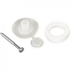 White 16mm Polycarbonate Fixing Buttons (1) 