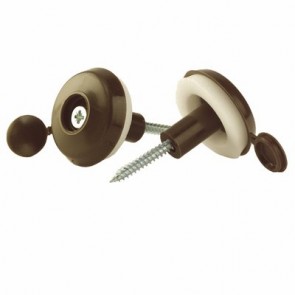 Brown 25mm Polycarbonate Fixing Buttons (1) 