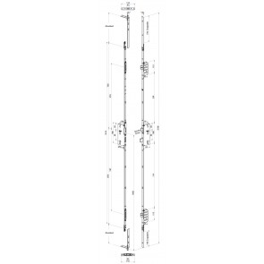 Winkhaus FGTE LH French Door (Klone) Lock Set 1804-1964mm door height