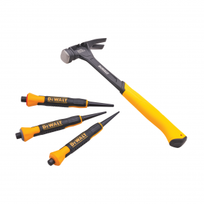 Dewalt 567g (20oz) Claw Hammer With Free 3 Piece Nail Set