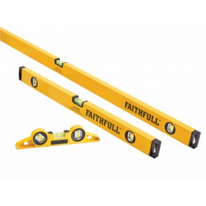 Faithfull 3 Piece Level Set (240mm, 600mm & 1200mm)