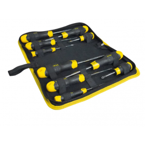 Stanley 10 Piece Cushion Grip Screwdriver Set in Wallet