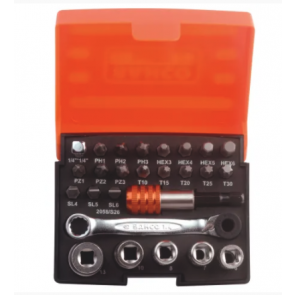 Bahco 26 Piece ¼" Ratchet Socket Set