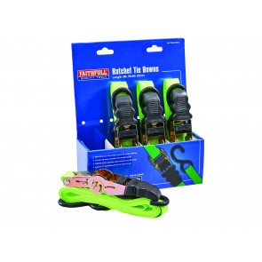 Faithfull 4 Piece Ratchet Tie Down Set