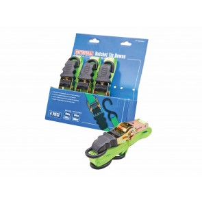Faithfull 4 Piece Ratchet Tie Down Set