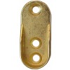 Wardrobe End Rail Support Polished Brass