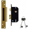 5 Lever Sash Lock 2" - Polished Brass