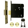 5 Lever Mortice Dead Lock 4" - Polished Brass