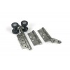 Centor E3 Concealed Intermediate Carrier Set - Satin Stainless Steel