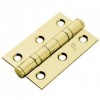 Ball Bearing Solid Brass Butt Hinges (pair) - Polished Brass