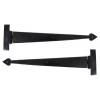 Handmade Arrow Head Tee Hinges (PR) - Black