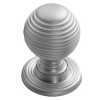 Queen Anne Cupboard Knob - Satin Chrome