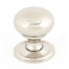 Mushroom Cabinet Knob - Polished Nickel