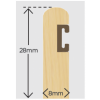 28mm x 8mm Timber Parting Bead + Carrier Primed 3m (Pack 10)