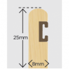 25mm x 8mm Timber Parting Bead + Carrier Primed 3m (Pack 10)
