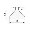 Exiwood Georgian Bevelled Bar 22mm x 12mm x 4mm x 3m White (Pack 10)