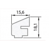 Exiwood Push Fit Glazing Bead 18.1mm x 15.6mm x 3m White (Pack 10)