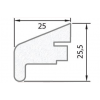 Exiwood Push Fit Glazing Bead 25mm x 25.5mm x 3m White (Pack 10)