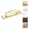 Small Art Deco Pull Handle on Backplate - Various Finishes