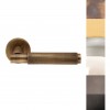 Varese Knurled Lever Handle on Rose - Various Finishes