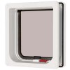 White Lockable Cat Flap with Door Liner